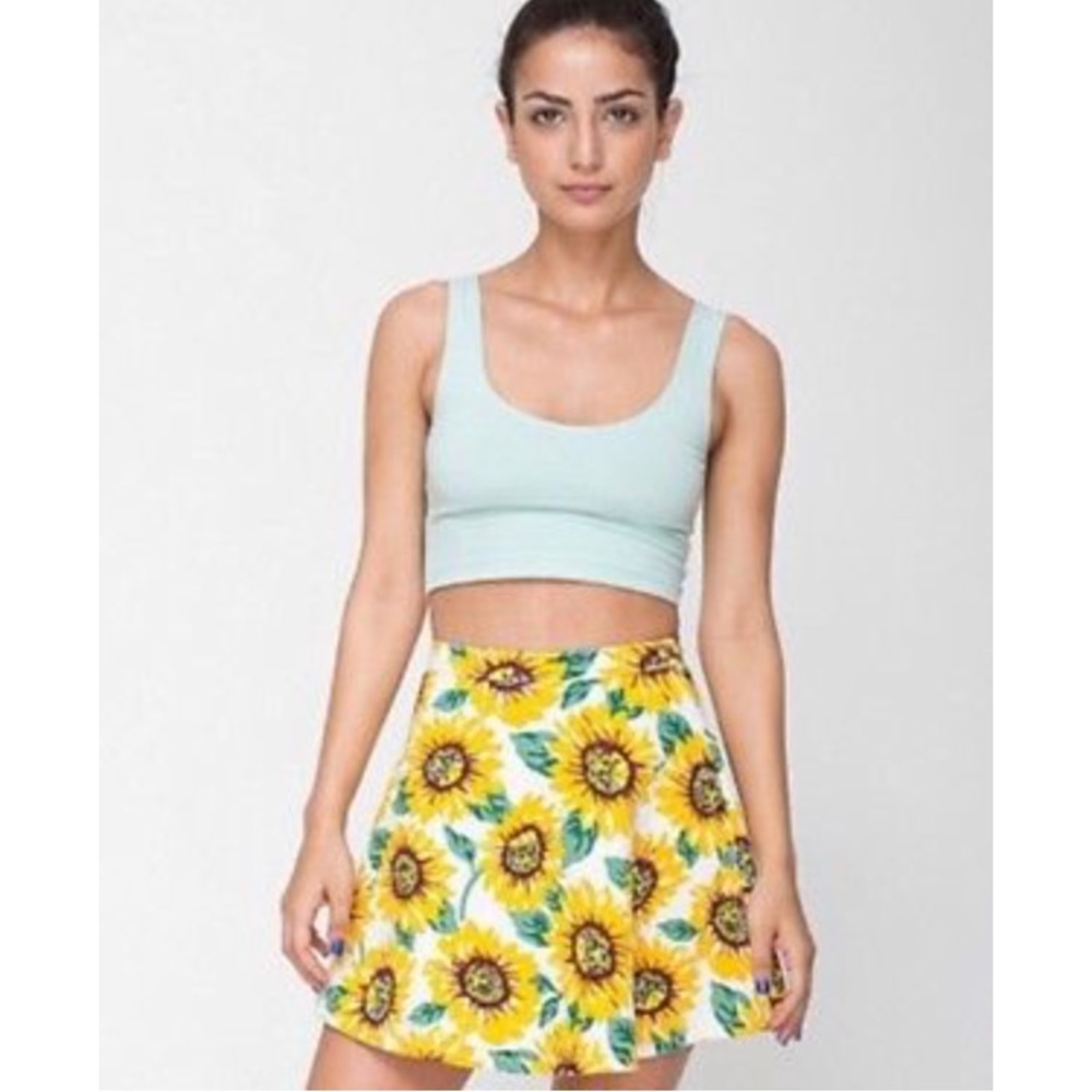 💛🧡 denim sunflower skater skirt